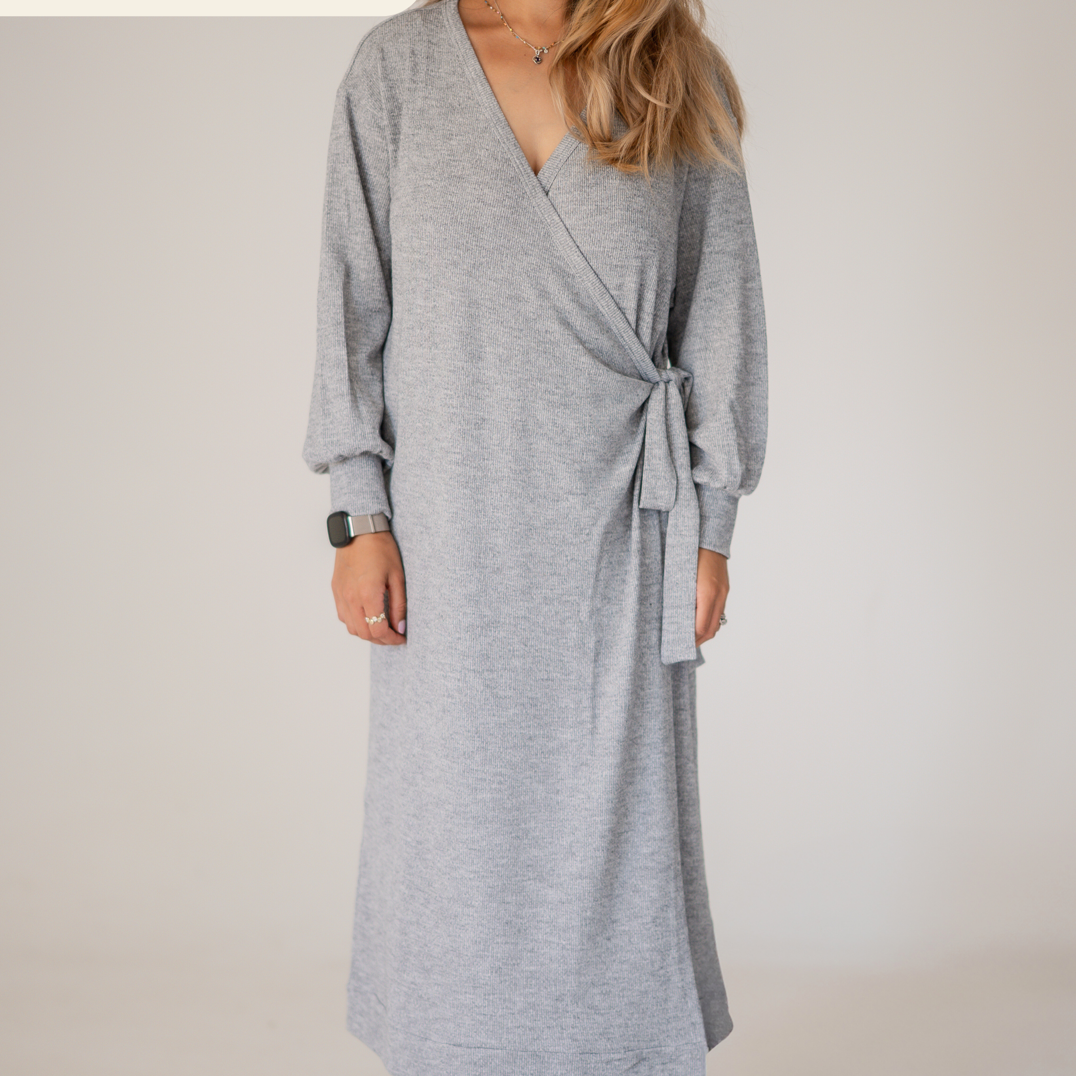 Malika Knitted Maternity & Breastfeeding Wrap Dress