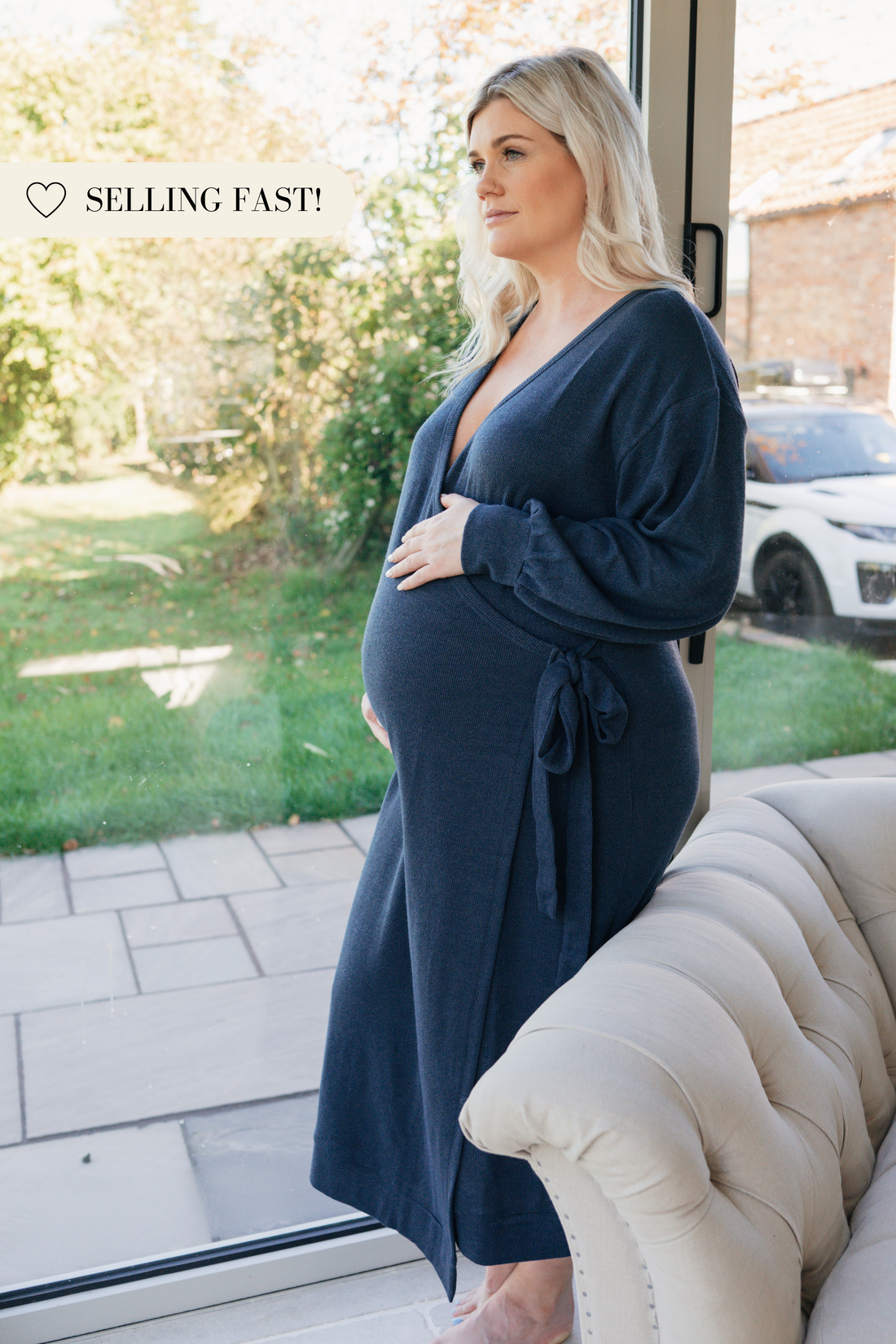 Malika Knitted Maternity & Breastfeeding Wrap Dress